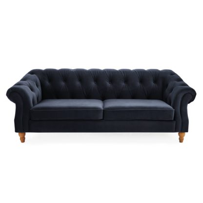 5efdb5352ee36458cda35d20bf7c0cd5596c4099b3387820cf185551690a97ca-1.jpg An Image of Aubrey Velvet 3 Seater Sofa Blue
