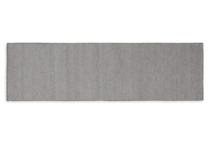 615890760253c4a0cc2ae9cb5193dfa0ac687479860cad8309a69218909442e4.jpg An Image of Heal's Romilly Recycled Runner Grey 70 x 230cm