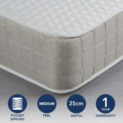 616a5b46b124493a6e1a2300f1e32acfd2a8f85cceff4cfc64d9468b922a4787-1.jpg An Image of Fogarty Luxe Memory Foam and 1000 Pocket Spring Mattress White