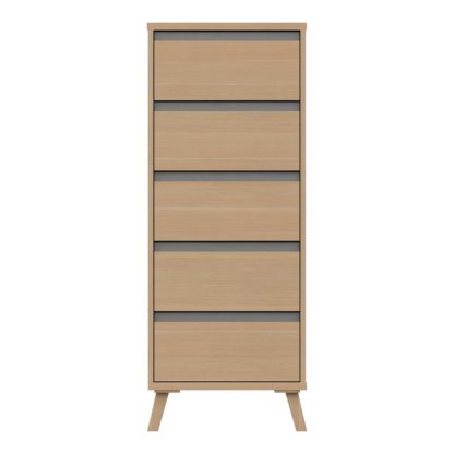 6335fee7662df6b8ce030eadfdb31c3a0fd92d6632f64ea649ad8c7224c9bad6-2.jpg An Image of Jenson 5 Drawer Tallboy Dark Grey