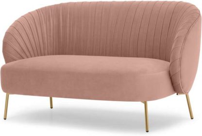 63a68503f652eabd6aa7b79ec8171d1ed1bd5095c08320c536c3c2400ae9d19b.jpg An Image of Ilana 2 Seater Sofa, Vintage Pink Velvet