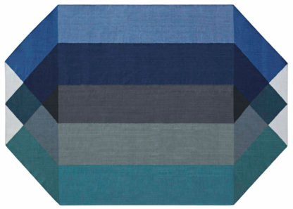 651073ece74044d6ab3ad6fe1f4fdb25f5d0f56fab79557f182799c7e7bb5f03.jpg An Image of Gandia Blasco Diamond Kilim Rug Blue & Green 170 x 220cm