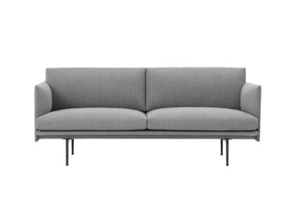 6dcd9a1dd18dbda7a3ecef4fa203ea19ca81d88c67a41f95bc644fdbee27ea01.jpg An Image of Muuto Outline 2 Seater Sofa Kvadrat Remix 163 Dark Grey