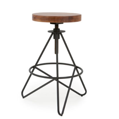 7307e95e93c9378c18d9c77a96b6239e266fd49e055639acc3fd383f0a1d6e8a-1.jpg An Image of Emilia Bar Stool Black and Brown