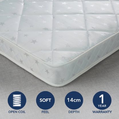 77ed8f2762c04917604a626f0b8a09f8d353cb816d6ef0062032d801a9f943c0-1.jpg An Image of Fogarty Little Sleepers Anti Allergy Open Coil Mattress White