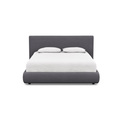 83b3f929ed42ba80055939ec0e52c128bdf9a9eabaa61be1d5053dd33ffc3a3f.jpg An Image of Heal's Alba Storage Bed King Luxury Leather Anthracite
