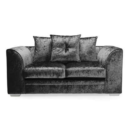 899b21b175dc0b68bba6aee5b7bf3331c589695ac865554f4a2f349de8bb2946-1.jpg An Image of Blake Crushed Velvet 2 Seater Sofa Black