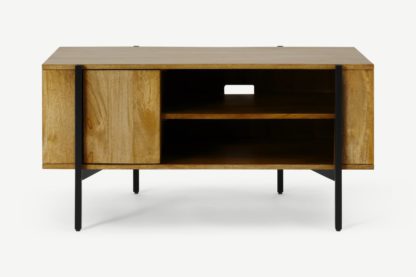 8ac6127b5d50fc39018382711b37a777f5832d54f3e55cece17e8387c6068d63.jpg An Image of Morland Compact TV Unit, Light Mango Wood
