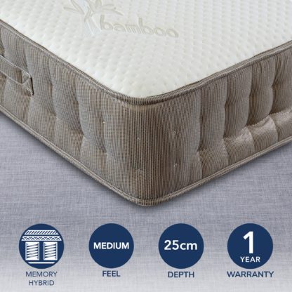 998fc8b7180cfc53230a78be2acdf55e7021ececbd561ebf5710239adbc688c4-1.jpg An Image of Bedmaster Bamboo Vitality 2000 Mattress White