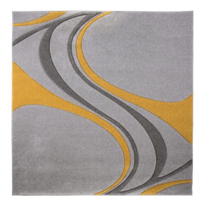 99f4b7307ddd6792c26d784de42fc5682020210ea59be8e4c5346b7b6b06a88c-1.jpg An Image of Mirage Square Rug Grey and Yellow