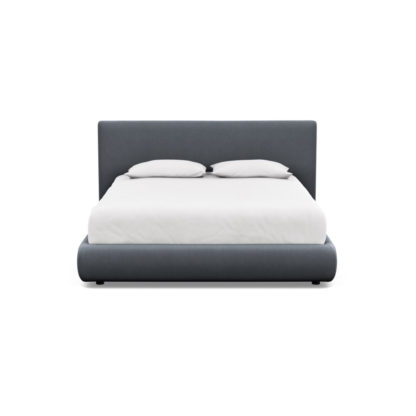 9bc5ef3868f357256732a0873a15ed3055142a1d99ff226bb5c20cafd736b902.jpg An Image of Heal's Alba Storage Bed King Luxury Leather Anthracite