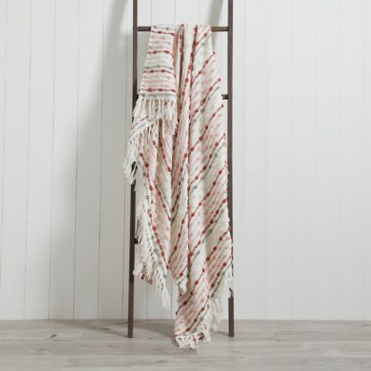 9da0dfdecdf7d402c2003e00b5fd26925796eaf01f507a14dbcbdda8a91f2e9e-1.jpg An Image of Dhadit 130cm x 150cm Throw Blush, Grey and White