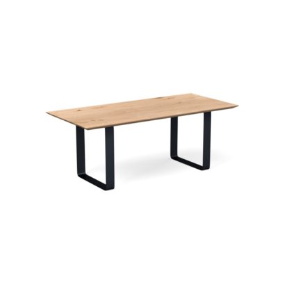 b80e4e870ae9d490d9f16f0a635aacdfaa5f3a381186e5aaeadb1d29c3f8cbb1.jpg An Image of Heal's Prague Table 180x90cm Natural Oiled Oak Natural Edge Not Filled