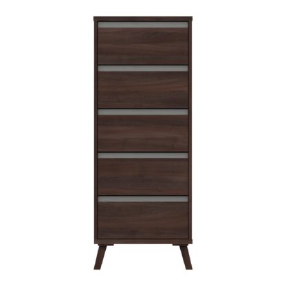 b9362480996343d697c38bcae13d5fee9d0fe8856e035c4854e9c3bc5cbc2eb6-2.jpg An Image of Jenson 5 Drawer Tallboy Dark Grey