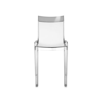 bcf5d282fe2bd3edff59bd5ecc6537da0337f4c0ac7b6ebdbe05e0b9b325c6c9.jpg An Image of Kartell Hi-Cut Chair Clear/ Orange *Min 2 Chairs*