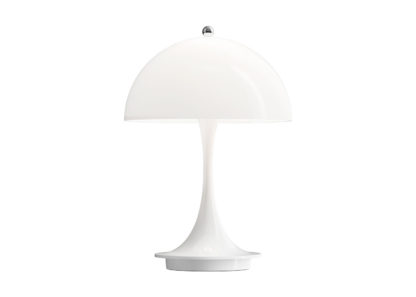 c956c761abd99fb10ca37ba41502dece9f02a467f85af9921976ceb071d025fa.jpg An Image of Louis Poulsen Panthella Portable Table Lamp Opal