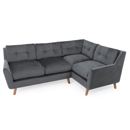 caf11705ca24bb446801bb2379a3e062a8606bf33487b1eb0058d70b987c1c0a-1.jpg An Image of Halston Velvet Right Hand Corner Sofa Blue