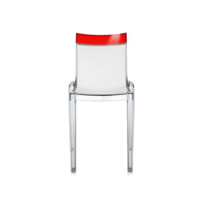 cbe171a0ef87b44bfe7e1ef24d488e2ff0d5f50c8642f41aa12bf71445c29633.jpg An Image of Kartell Hi-Cut Chair Clear/ Orange *Min 2 Chairs*