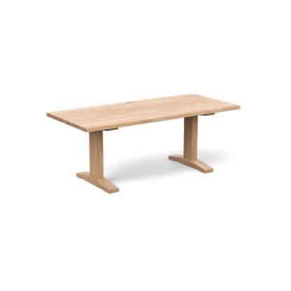 cc6e563ea45fe0a9d95072d1a36e18429c84152383e2cd6147e21f4c41dc237a.jpg An Image of Heal's Lisbon Table 220x100cm Smoked Oiled Oak Straight Edge Not Filled