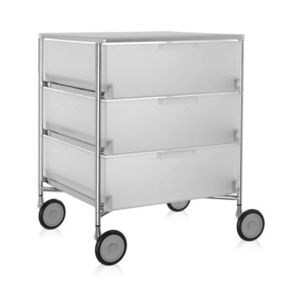 ccde90cc97e599fc88e1388838344cee88751eede5f20d7ee8992015fa362489.jpg An Image of Kartell Mobil 2 Drawer Clear Blue