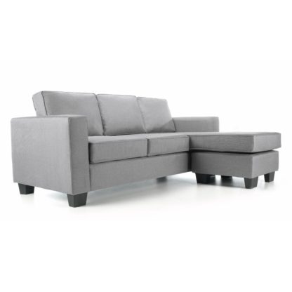 d6c067d9b10ca5365df4268f42a885583392baae954501c91c5e4e4bed4cbfd0-1.jpg An Image of Vincent Fabric Reversible Corner Chaise Sofa Grey