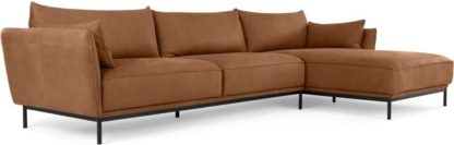 dae6dda861b756789cdc94b7fdf09a9bd81dbbb7774626b07b17481cfc98b143.jpg An Image of Odelle Right Hand Facing Chaise End Corner Sofa,Texas Tan Leather