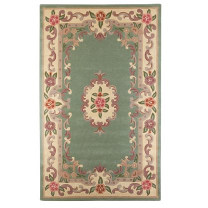 df95ed8e028472d6b5065cb14b6f9965ad832df2310f2ba56c9b55d7c86e5a6a-1.jpg An Image of Lotus Premium Aubusson Rug Green