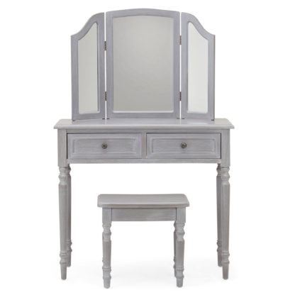 e02d5dab992caa647d95353f2a55c92133746da357b19e09f553b08df5675c7f-1.jpg An Image of Lucy Cane Grey Dressing Table Set Grey