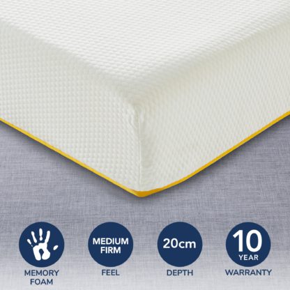 e53109a11d58339df77d059c79d6f4ef20ec33dcfdc6e1ec48e9598dbca814cc-1.jpg An Image of Eve Light Memory Foam Mattress White
