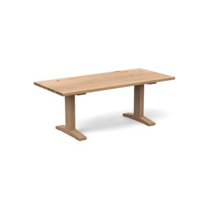 e741431624e99b6d12647e4584f9f54e01ed99c59f0eaf7dcf740c34c65713d8.jpg An Image of Heal's Lisbon Table 220x100cm Smoked Oiled Oak Straight Edge Not Filled