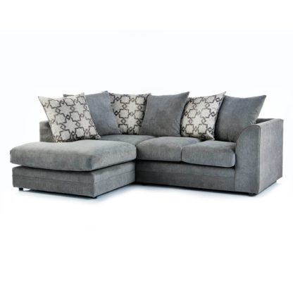 ef9818899fe592e54a3d93e0c80408b904796591659e18fb21995380ae693147-1.jpg An Image of Washington Left Hand Fabric Corner Sofa Grey