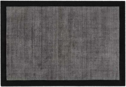 fce7c75e5765c93afaa166471fea7d20fbd013d7a7c5db675995ab1b6e71442d-1.jpg An Image of Jago Border Rug, Extra Large 200 x 300cm, Dark Charcoal & Silver Grey