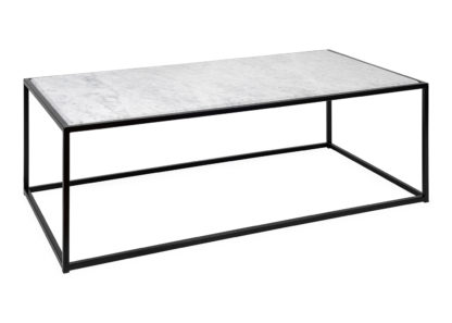 ff4f7019fb2d7257d049fbf9d9865fdf30753642f0f391ddd6b4ae9241a2a9ce.jpg An Image of Heal's Tower Coffee Table Black White Marble Top