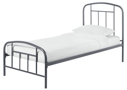 06a9bcd4ca63df7d9749e89551749e3ea4af5bc622de1303c97436b95ce49ed6.jpg An Image of Habitat Pippa Single Metal Bed Frame - Grey