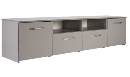 071e71e3b4bad3c823b6996ac4cb30111eb38b340f5f905cfb8a823c1c3f2b76.jpg An Image of Habitat Hayward 2 Door TV Unit - Gloss Grey