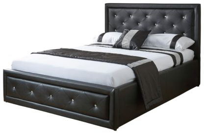 09e6c2a33b29443c16e373fc800ddba7939d4c8118e1838ba4ad0c5d328528b7.jpg An Image of Hollywood Ottoman Kingsize Bed Frame - White