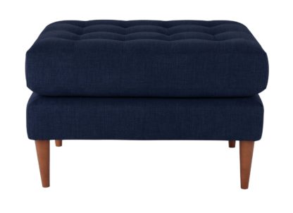 0b519fda84cc80e85b502fe1c440a89074fb2a93ab70e38dd06c81234bdaffcc.jpg An Image of Habitat Hudson Velvet Footstool - Blue