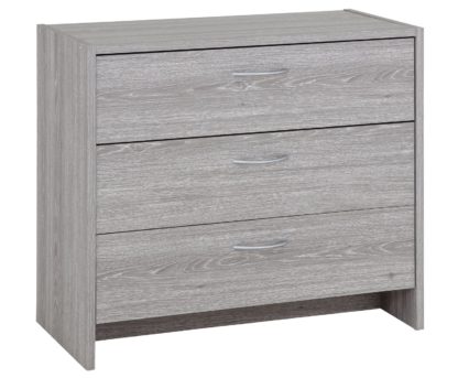 0e21e18a0de3f8da50c1c4e6dfff9a09e94cbef89e6b6d2148c63a2c153e176d.jpg An Image of Argos Home Seville 3 Drawer Chest - Grey Oak Effect