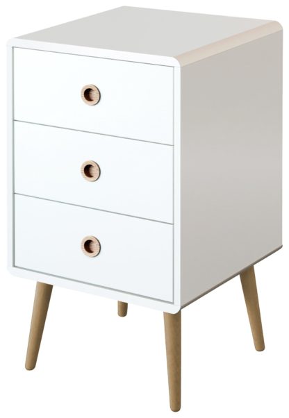 10666970e4c7a9641d60373655ec1aa9370956ea969a005ab9fc68115ce43e2e.jpg An Image of Softline 3 Drawer Bedside Table - White
