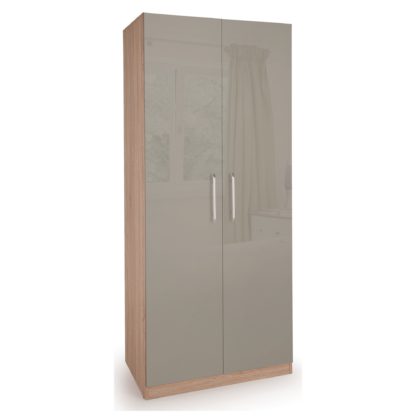 12b1a3367b19d6787c3008a7f611db31d75066008be116b24aad1752ba0873f9.jpg An Image of Kensington 2 Door Wardrobe Brown and Grey