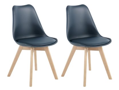 12f770ec28cdcc0407bbdfe874e7d5ecd7b8f6ed8ffaea7f62326c2a88dec2a3.jpg An Image of Habitat Jerry Pair of Fabric Dining Chair - Navy