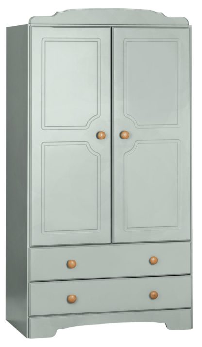 1472c74d0febc06a4b454532ec7496142b712c6cbb9625b50aa29913720020a3.jpg An Image of Argos Home Nordic 2 Dr 2 Drawer Short Wardrobe - Grey & Pine