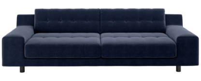 15eba88ffeac7d5e63b7f7031f3c473ee3c177a2a4c55673d75748f545311a64.jpg An Image of Habitat Hendricks 4 Seater Velvet Sofa - Navy