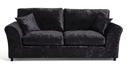 18d2ff580c1111ae1c7f214b28f81fe3c065b1c8aa4417fc7ced4243416d7ec9.jpg An Image of Argos Home Megan 3 Seater Fabric Sofa - Black