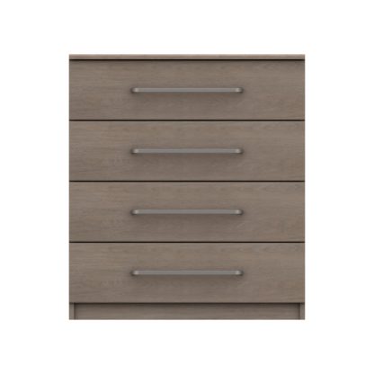 1bc446e5e3bc06dc9cc3a67d0da764ac680d6ec5abe57972c2f9f811d27b7d40.jpg An Image of Parker Beige 4 Drawer Chest Dark Wood (Brown)