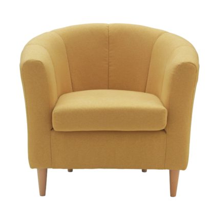 25f303e95e4ccc11411cc6b1b23ec478d6d85987650ba642679f09fb965a17f5.jpg An Image of Habitat Ayres Fabric Tub Chair - Yellow