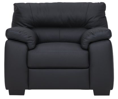 286a80bc6ba69e7c81d620ba423e0c05c86dd35d3459a48d4ae591b93f0c5365.jpg An Image of Argos Home Piacenza Leather Mix Armchair - Black