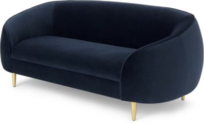 2b0c3f415a349d918cdefd4cae349e4443f5ca24176732276b245a63b6536b14.jpg An Image of Trudy 2 Seater Sofa, Royal Blue Velvet