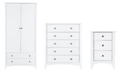 34b3b7a1a126053820f7070195c633ef6dd58bfaa5c1396d9fa6b9a409180772.jpg An Image of Habitat Minato 3 Piece 2 Door Wardrobe Set - White
