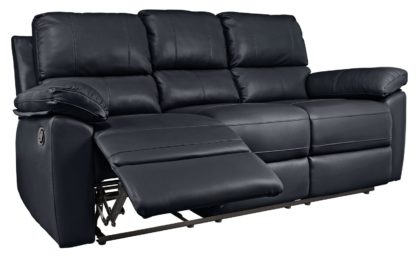 4411d7a017c9147b10bab95a07cc73f91172e12df6e20baf0f958d480e24b3fc.jpg An Image of Argos Home Toby 3 Seat Faux Leather Recliner Sofa -Chocolate